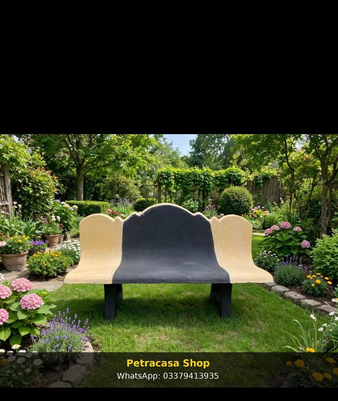 Royal Concrete Garden Bench